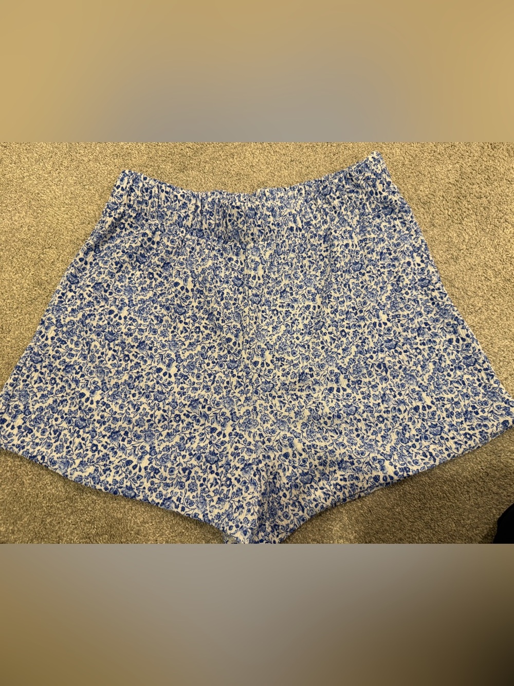 H&M Blue and White Floral Women’s Shorts